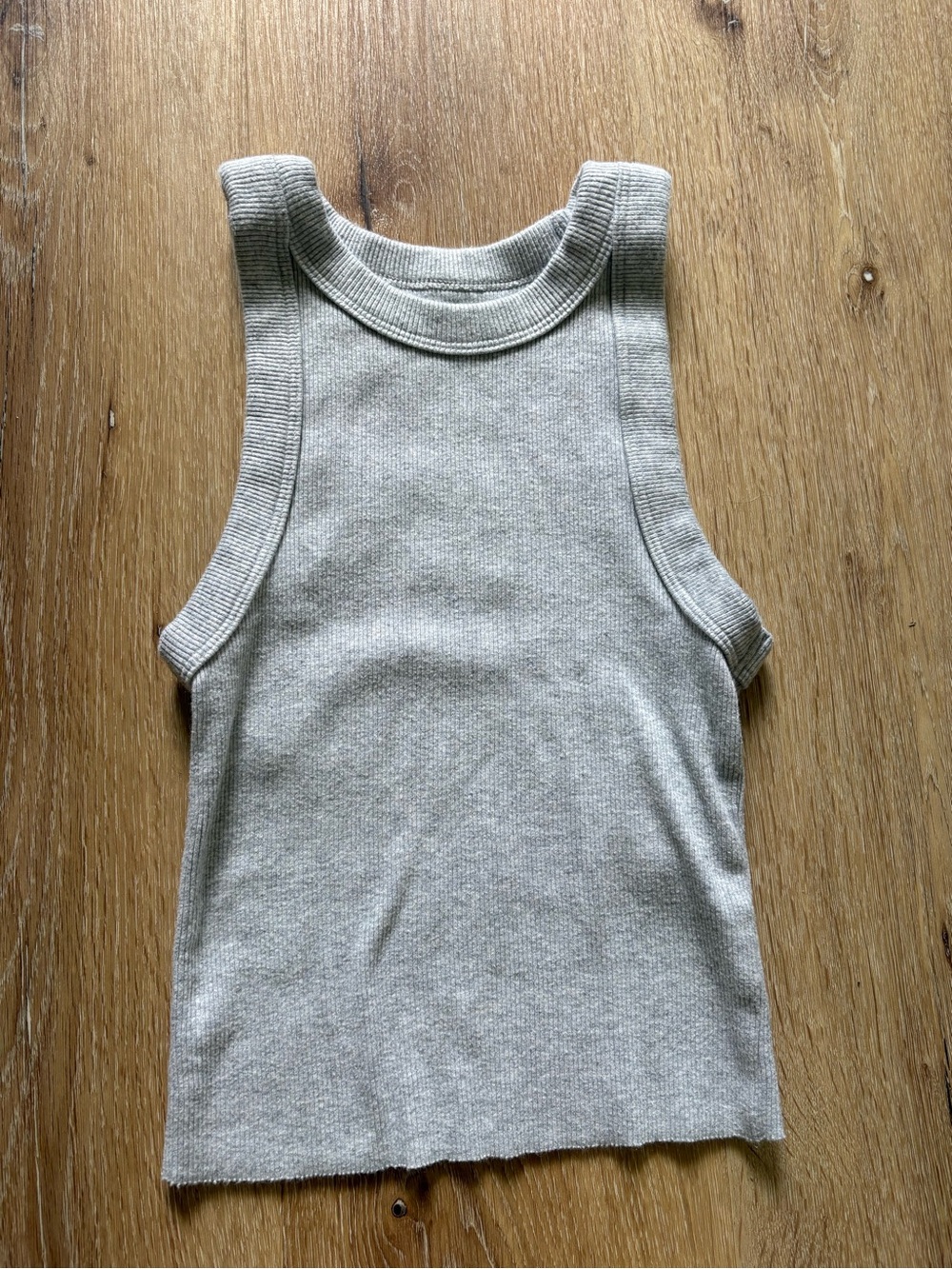Aerie Ribbed Light Grey Tank Top